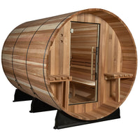 Almost Heaven Huntington Canopy Barrel Sauna: Traditional Comfort Meets Modern Convenience