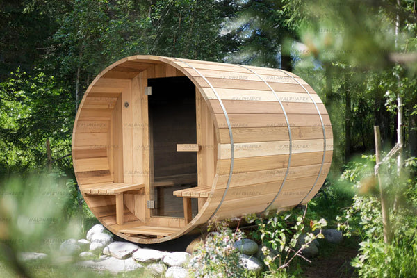 ALPHAPEX Deluxe Barrel Sauna: Modern Luxury Meets Timeless Tradition