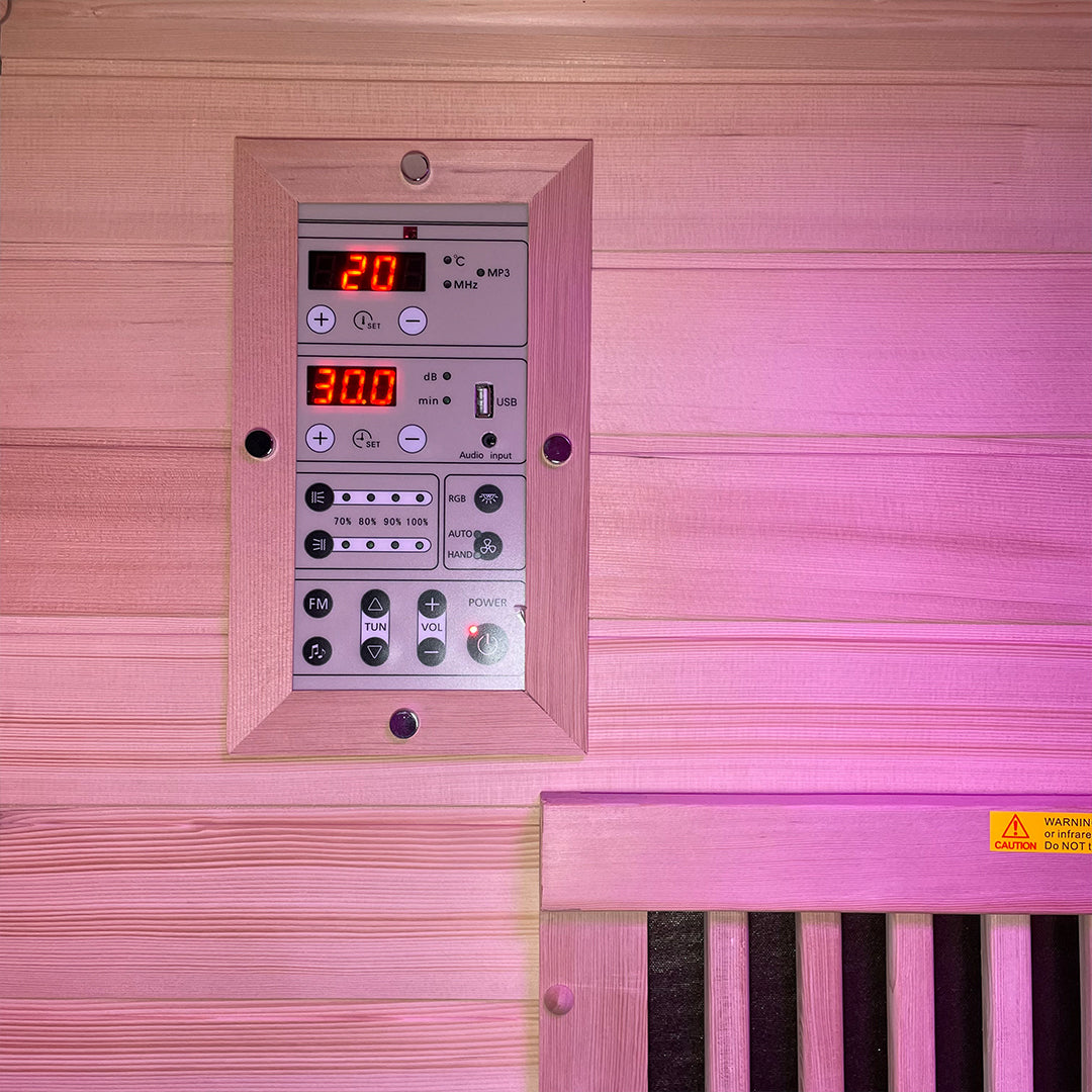 KY005 - Spacious 1100mm x 1000mm Infrared Sauna with Energy Efficiency