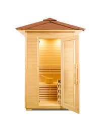 Pure Sauna Dharani S2 Outdoor Full Body Sauna: Intimate Madera Wellness for 2 Persons