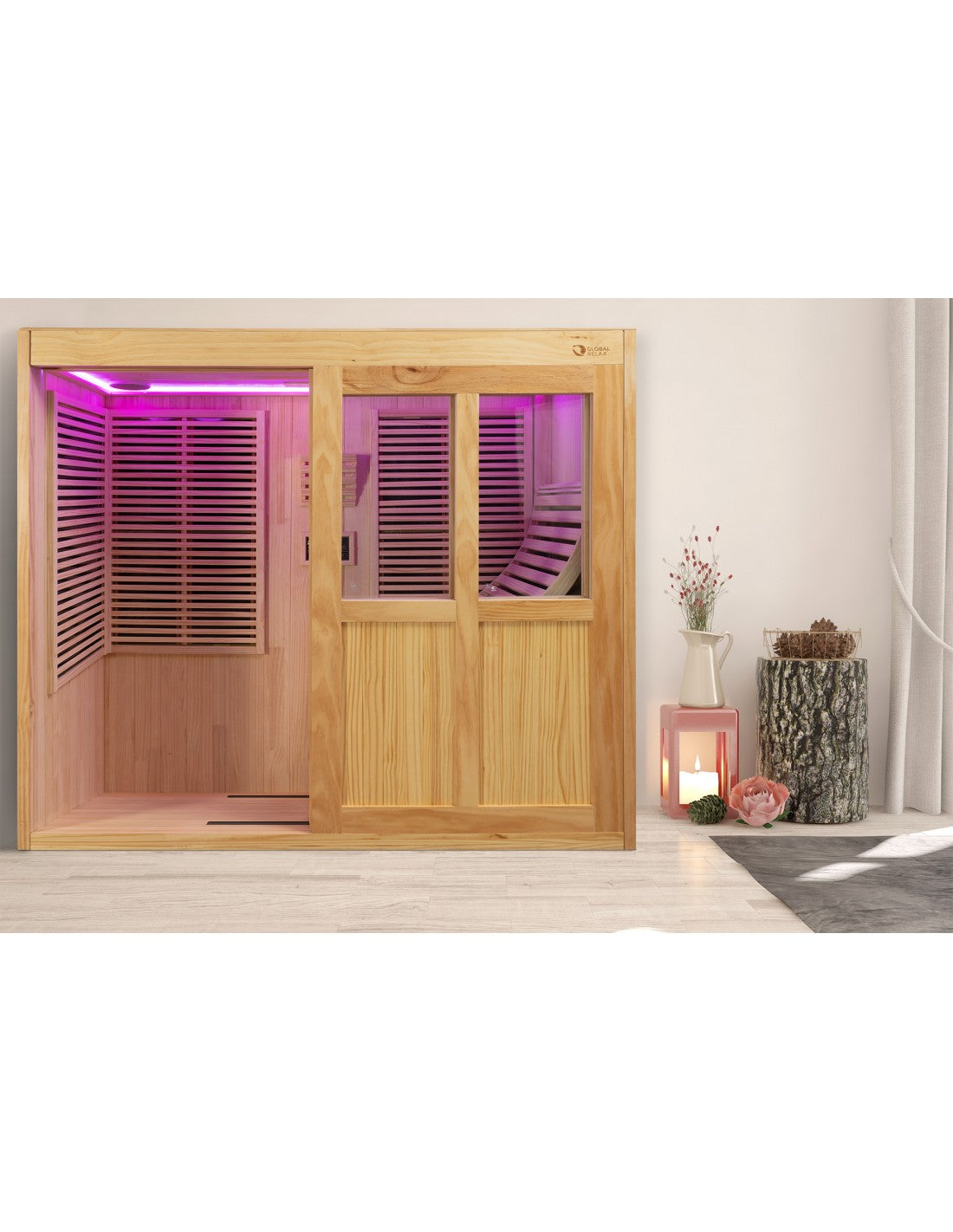 Pure Sauna Dharani Reclining: Full Body Madera Infrared Sauna with 5-Year Official Warranty