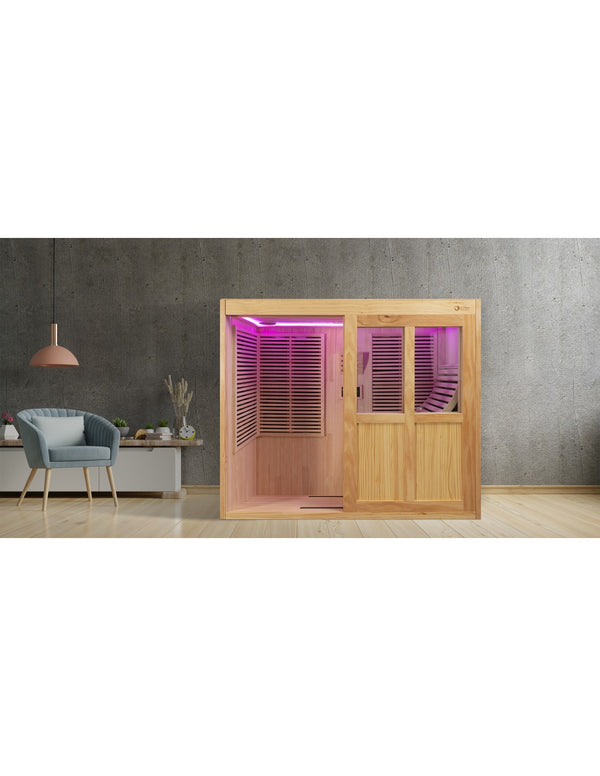Pure Sauna Dharani Reclining: Full Body Madera Infrared Sauna with 5-Year Official Warranty