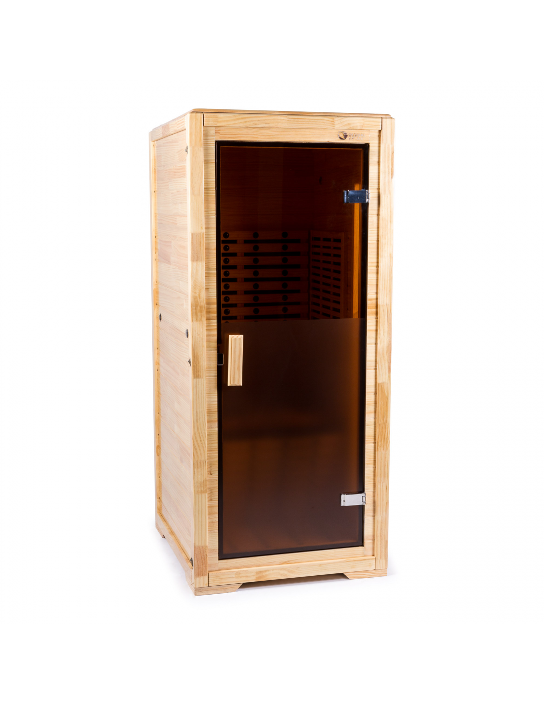 Pure Sauna Dharani Full Body Sauna: Timeless Madera Finish with 5-Year Warranty