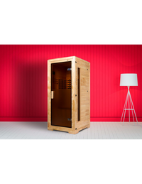 Pure Sauna Dharani Full Body Sauna: Timeless Madera Finish with 5-Year Warranty