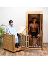 Pure Sauna Dharani Full Body Sauna: Timeless Madera Finish with 5-Year Warranty