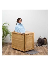 Pure Sauna Dharani Half Body Sauna: Compact Madera Wellness with 5-Year Warranty