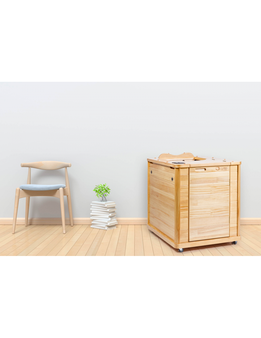 Pure Sauna Dharani Half Body Sauna: Compact Madera Wellness with 5-Year Warranty