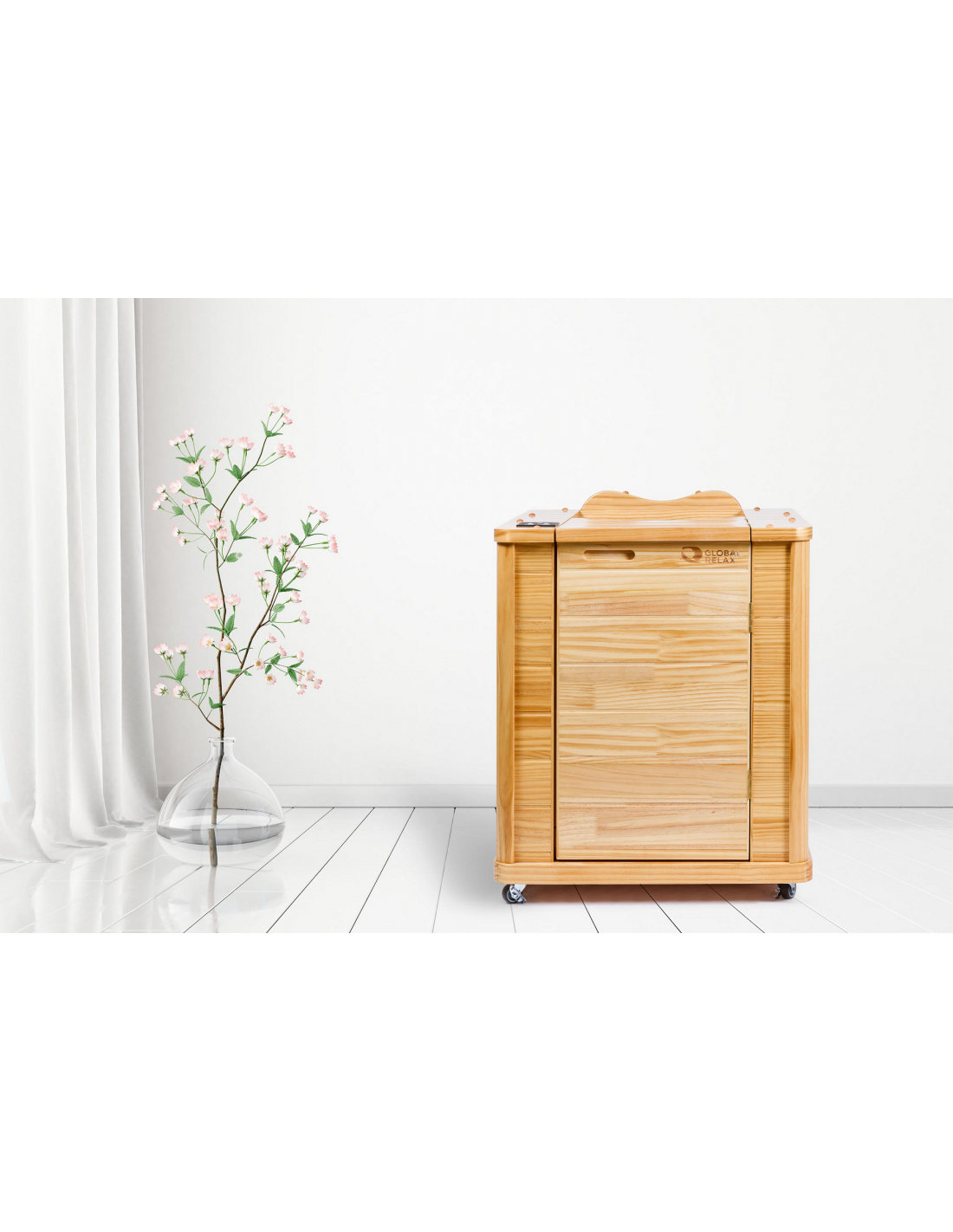 Pure Sauna Dharani Half Body Sauna: Compact Madera Wellness with 5-Year Warranty