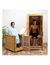 Pure Sauna Dharani Half Body Sauna: Compact Madera Wellness with 5-Year Warranty