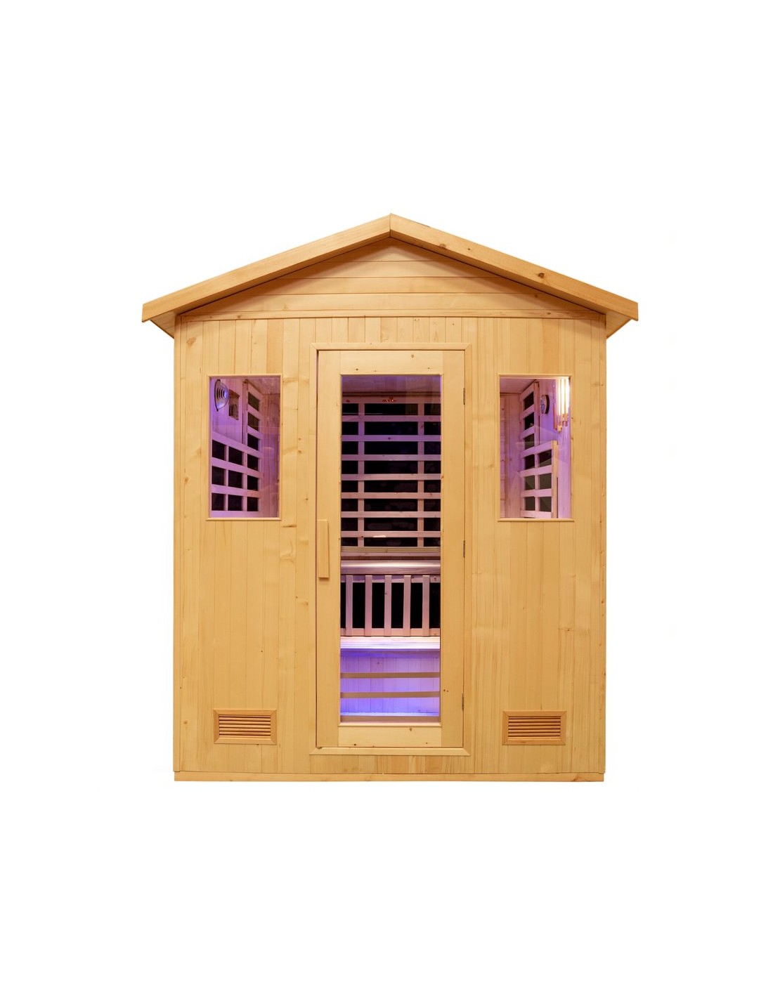 Pure Sauna Dharani Outdoor: 4-5 Person Madera Outdoor Infrared Sauna