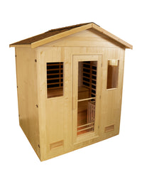 Pure Sauna Dharani Outdoor: 4-5 Person Madera Outdoor Infrared Sauna