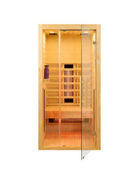 Pure Sauna Dharani S1 Premium: Solo Madera Full Body Infrared Sauna with 5-Year Warranty