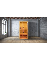 Pure Sauna Dharani S1 Premium: Solo Madera Full Body Infrared Sauna with 5-Year Warranty