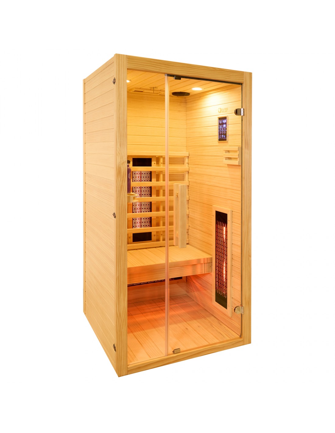 Pure Sauna Dharani S1 Premium: Solo Madera Full Body Infrared Sauna with 5-Year Warranty