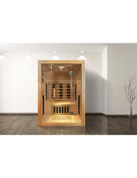 Pure Sauna Dharani S3: 3-Person Madera Full Body Infrared Sauna with 5-Year Official Warranty