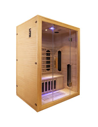 Pure Sauna Dharani S3: 3-Person Madera Full Body Infrared Sauna with 5-Year Official Warranty